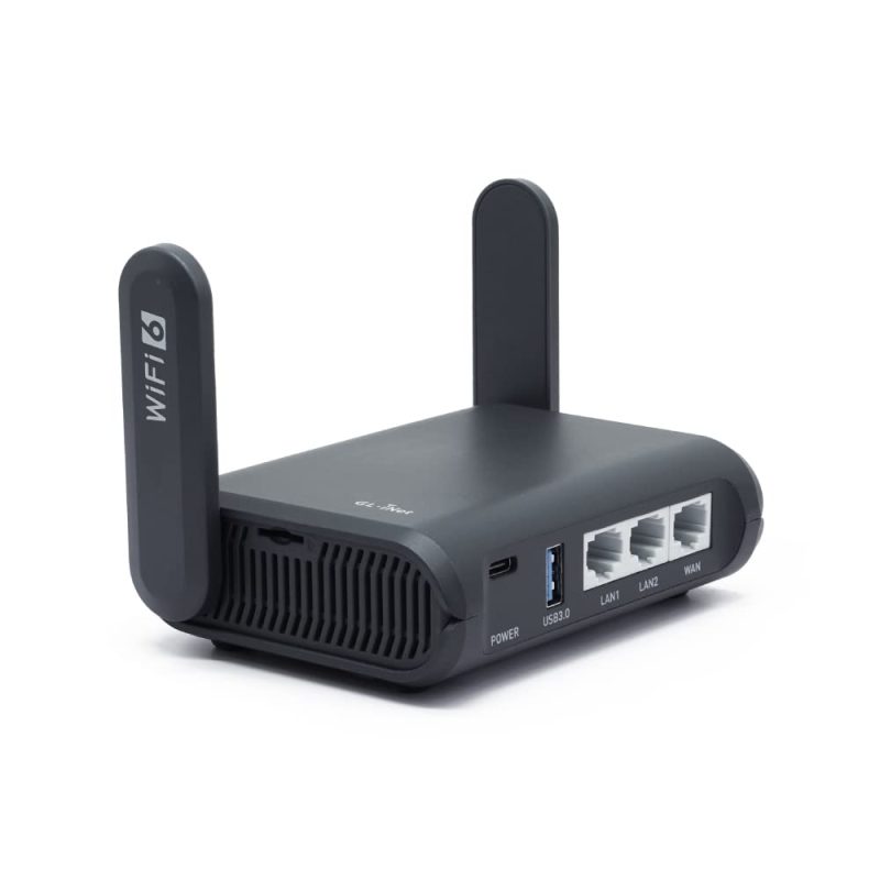 GL.iNet AXT1800 (Slate AX) – Portable WiFi 6 Travel Router with VPN & Gigabit Ports