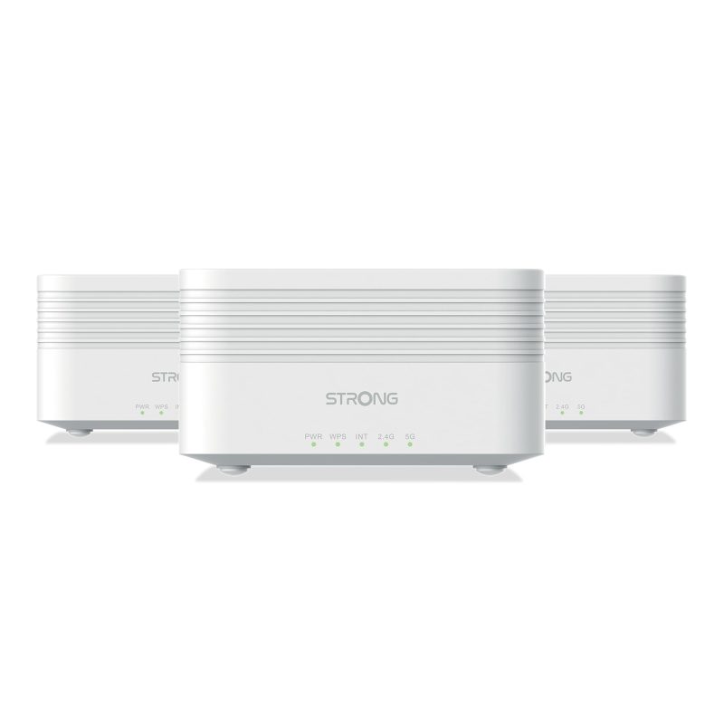 STRONG Atria Mesh AX3000 WiFi 6 Add-On Kit (3-Pack) – Dual-Band Coverage, Gigabit Ports, White