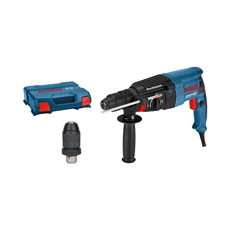 Bosch Professional Corded Rotary Hammer Drill GBH 2-26 F (830W, SDS-plus quick-change chuck, incl. auxiliary handle, depth stop, cloth, quick-change drill chuck, carrying case)