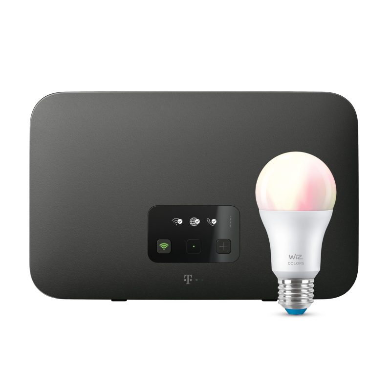 Deutsche Telekom Speedport Smart 4R WiFi 6 Mesh Router with Smart WiZ Lamp – Home Starter Set